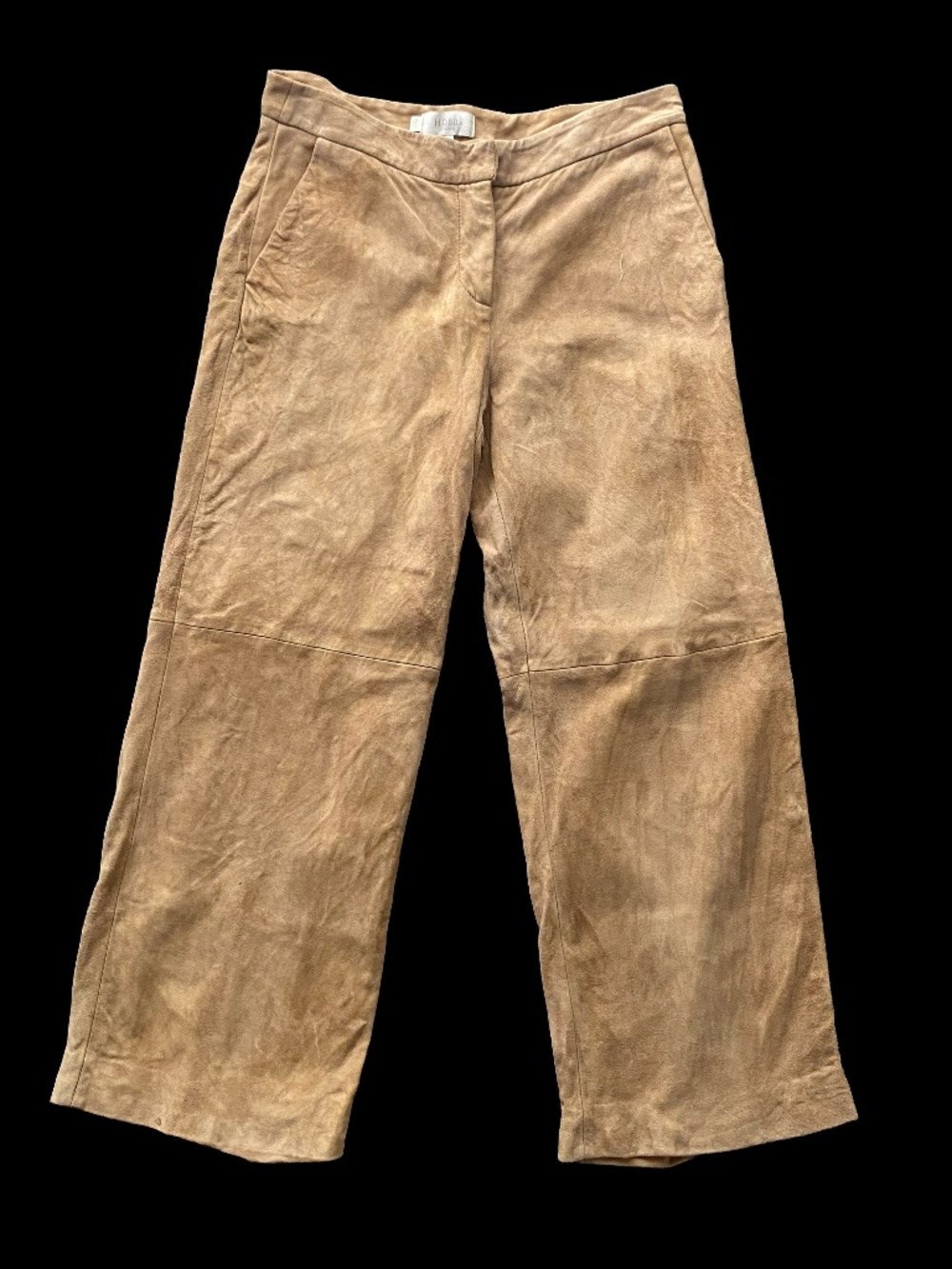 Hobbs London Suede Tan Ankle Pants UK8/US 4